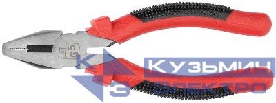 Плоскогубцы комбинированные "Стандарт" красн.-черн. Пластик. ручки полированная сталь 165мм FIT 48165