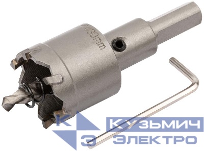 Коронка кольцевая с карбидными вставками Профи 30мм для отверст. в нерж. стали FIT 36830