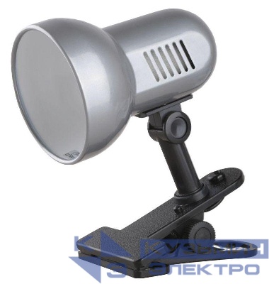 Светильник H-035 40Вт 230В прищепка метал. серебр. Camelion 8274