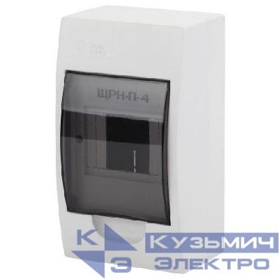 Бокс навесной ЩРН-П-4 4мод. IP41 пластик SIMPLE NO-box_simple-plastic_4_surface BOXS04 Эра Б0041521