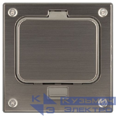 Люк 18-6001-03 IP66 в бетон с розеткой защелка сер. Эра Б0063266