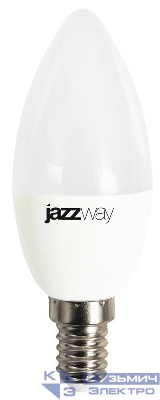 Лампа светодиодная PLED-LX 8Вт C37 свеча 5000К холод. бел. E14 JazzWay 5028500