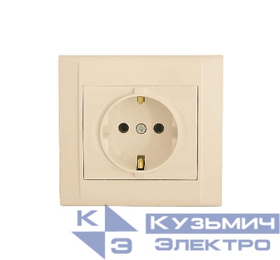 Розетка СП Defne 16А IP20 с зазем.крем Makel 42010028