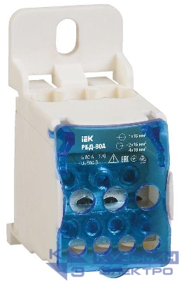 Блок распределительный на DIN-рейку РБД-80А IEK RBD-80