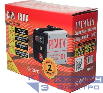 Инвертор сварочный САИ-190К 190А d5 140-240В IP21 (компактный) Ресанта 65/36