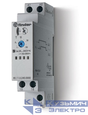 Реле времени 16А 1CO FINDER 801102400000