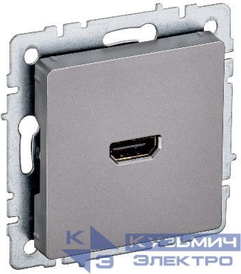 Розетка СП BRITE HDMI РHDMI-0-БрС механизм сталь IEK BR-H10-K46
