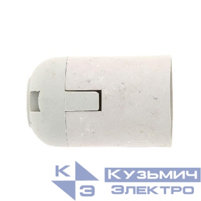 Патрон E27 пластик. подвесной термостойкий пластик бел. EKF LHP-E27-s