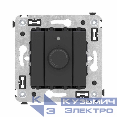 Диммер поворотный СП Avanti "Черный матовый" DKC 4412133