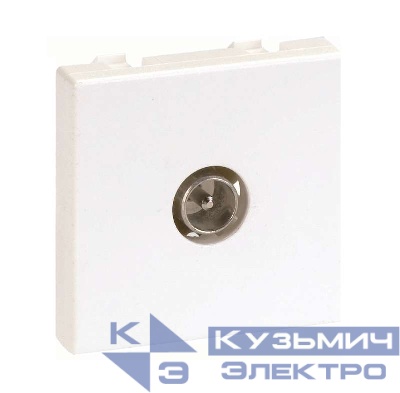 Плата с TV разъемом "папа" под винт 45х45мм алюм. Simon Connect K120A-8