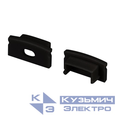 Заглушка LINE-1708 BLACK с отверстием пластикArlight 040315