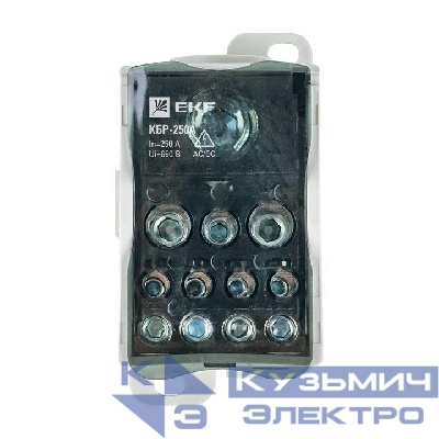 Блок распределительный КРОСС крепеж на панель и DIN КБР-250А EKF plc-kbr250