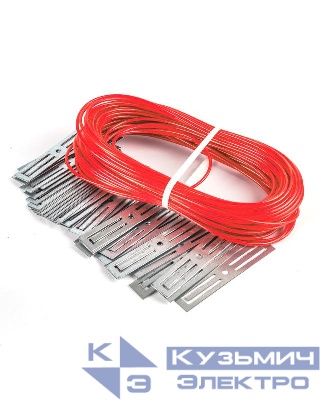 Комплект крепежа в водосточную трубу в 2 нитки 20м (трос+крепежи) Extherm DRAIN/2