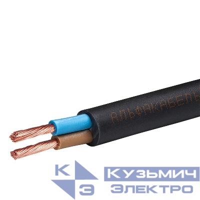 Провод ПВСнг(А)-LS 2х0.75 380В Ч (бухта) (м) АЛЬФАКАБЕЛЬ 12880
