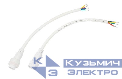 Кабель соединительный (4pin) герметичный (IP67) 4х0.75кв.мм 300В бел. Rexant 11-9440