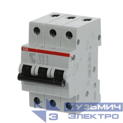 Автоматический выключатель 3п SH203 B6  6,0кА ABB 2CDS213001R0065