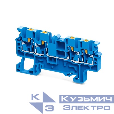 Клемма с 4-мя контактами push-in OptiClip СP-2.5-QUATTRO-(0.2-2.5)-I-BU син. КЭАЗ 331847
