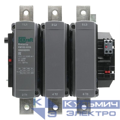 Контактор 800А 380В АС АС3 АС4 1НО+1НЗ КМ-102 DEKraft 21959DEK