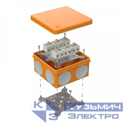 Коробка огнестойкая для о/п двухкомпонентная 60-0300-FR6.0-12 Е15-Е120 100х100х50 (1 шт/уп) Промрукав