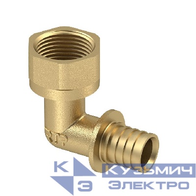 Угольник аксиальный латунь внутр. резьба 16х1/2дюйм жел. RTP 34841