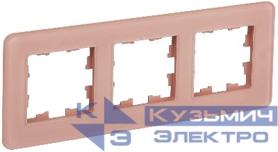 Рамка 3-м BRITE РУ-3-2-Бр стекло дым. RE IEK BR-M32-G-41-K97