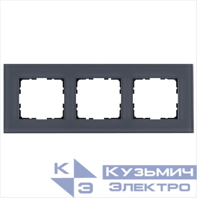 Рамка 3-м G-Glass стекло маренго Jasmart G1003GC