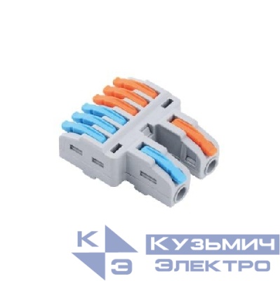 Клемма монтажная СМК PTC-2P 4226 BL/2 450В 32А 0.08-2.5(4.0)кв.мм JazzWay 5073784