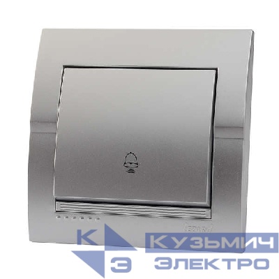 Кнопка звонка Deriy серебр. метал. LEZARD 702-2828-103