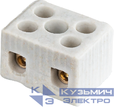 Колодка зажимная винтовая керамическая КЗВ 61 706 NTB-HCR-2-24/WH (уп.40шт) Navigator 61706