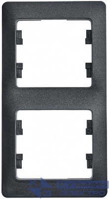 Рамка 2-м Glossa вертикал. антрацит SE GSL000706