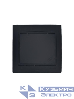 Розетка 1-м СП MIRA 16А IP44 с заземл. с крышкой ПБТ черн. LEZARD 701-4242-123BIPCH