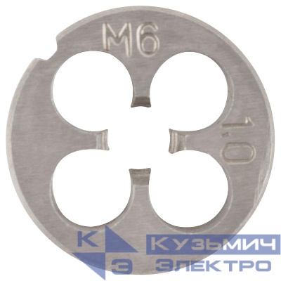 Плашка метрическая легированная сталь М6х1мм FIT 70823