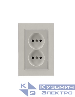 Розетка 2-я Karea LINE STAR без заземл. жемчуж. Makel 86100017