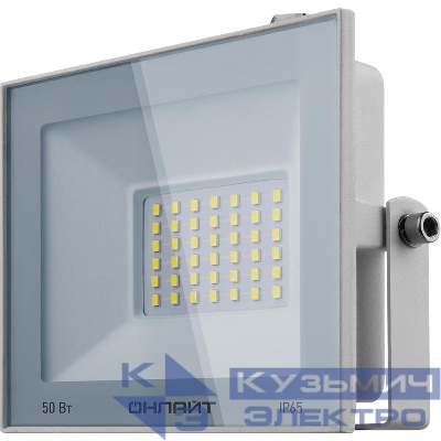 Прожектор светодиодный 90 137 OFL-50-6K-WH-IP65-LED 50Вт 6000К IP65 4000лм бел. ОНЛАЙТ 90137