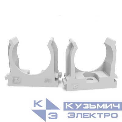 Держатель для труб (клипса) d32мм для монтажн. пистолета сер. в п/э Промрукав PR13.0122