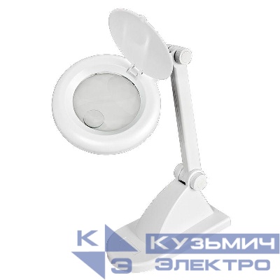 Лупа настольная малая 3Х +доп.12Х с подсветкой бел. REXANT 31-0242
