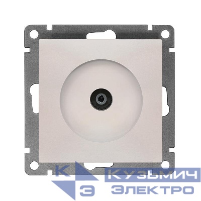 Розетка телевизионная TV 1-м СП Афина механизм жемчуж. Universal A0027-OBr