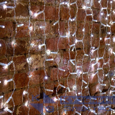 Гирлянда светодиодная "Светодиодный Дождь" 2х1.5м 300LED бел. 23Вт 230В IP65 постоян. свечение провод прозр. Neon-Night 235-305