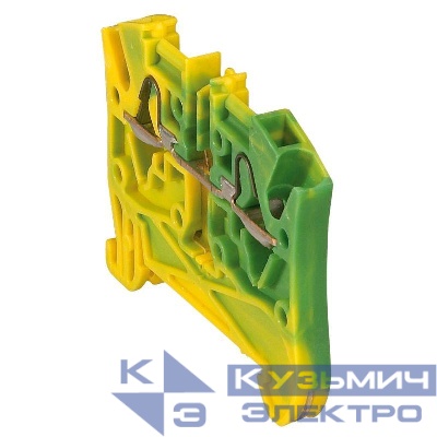 Клемма пруж. 4кв.мм Viking3 жел/зел. Leg 037270