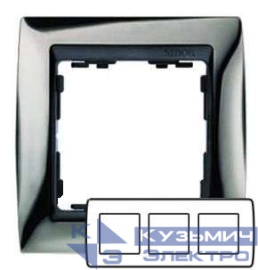 Рамка 3-м Simon82 вороненая сталь Simon 82834-67