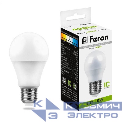 Лампа светодиодная LB-38 5Вт G45 шар 4000К E27 230В FERON 25405