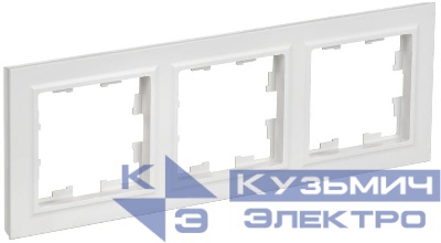 Рамка 3-м BRITE РУ-3-БрАБ арктич. бел. IEK BR-M32-K91