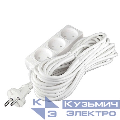 Удлинитель 3х10м без заземл. 10А IP20 2.2кВт ПВС Союз 481S-1310