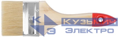 Кисть флейцевая "Стандарт" натур. светлая щетина деревянная ручка 2. 5дюйм (63мм) FIT 01036