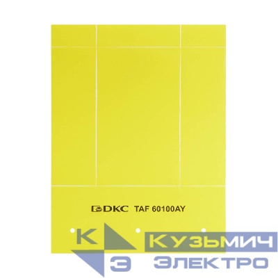Табличка гибкая для маркировки оболочек клейкое основание винил желт. (уп.10шт) DKC TAF60100AY