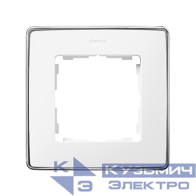 Рамка 1-м Simon82 Detail хром/бел. Simon 8201610-244