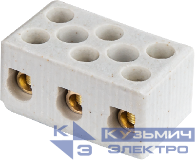 Колодка зажимная винтовая керамическая КЗВ 61 712 NTB-HCR-3-41/WH (уп.20шт) Navigator 61712