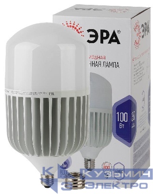Лампа светодиодная высокомощная STD LED POWER T160-100W-6500-E27/E40 100Вт T160 колокол 6500К нейтр. бел. E27/E40 (переходник в компл.) 8000лм Эра Б0032090
