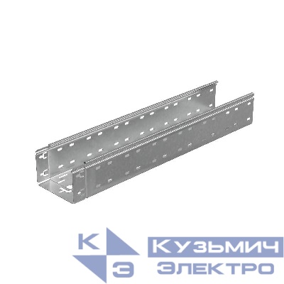 Лоток листовой перфорированный 150х100 L2000 сталь 0.7мм "БЫСТРЫЙ МОНТАЖ ПЛЮС" LPplus100-150-0.7-2000 КМ PL2851
