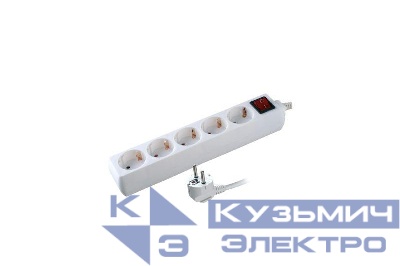 Удлинитель 5х1.5м с заземл. 16А IP20 S 5х1.5-ZDV 3.5кВт с выкл. Volsten 9330